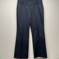 Express Editor Women  s Career Tailored Mid Rise Flare Trouser Navy Blue Stretch