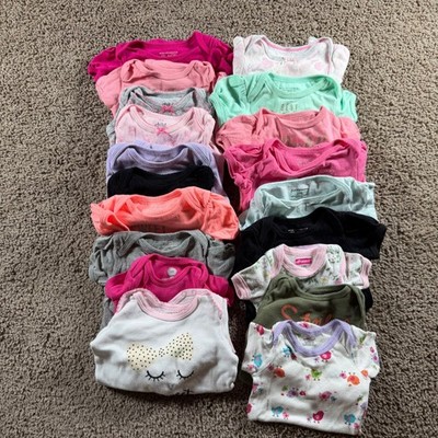 Baby Girl Bodysuit Lot Childrens 3-6 mo onepiece bundle 19 pieces summer infant