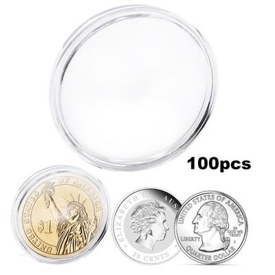 100x für 2 Euro Münze Coin Münzdosen Münzkapseln Gedenkmünze Kapseln Caps 26.5mm