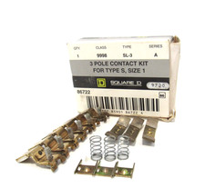 NEW SQUARE D 9998-SL-3 3 POLE CONTACT KIT TYPE S SIZE 1 9998SL3