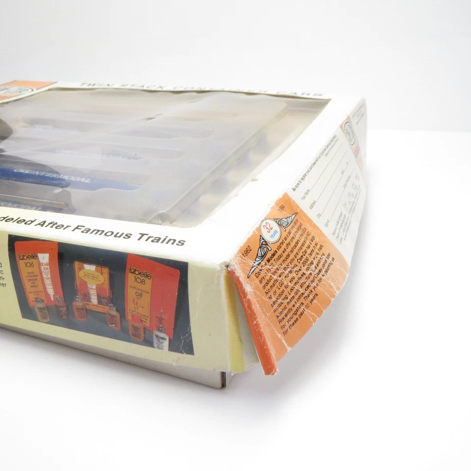 CSX Intermodal Twin Stack Container Cars Vintage Con-Cor HO Scale Freight Set - Image 2 of 4