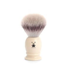 Classic Small Faux Ivory Silvertip Fiber Shaving Brush - Synthetic Luxury Sha...