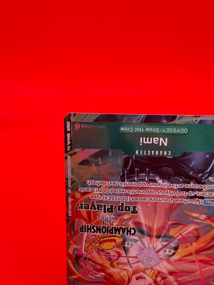 One Piece Card 2025 Nami Championship 25-26 Top Player Promo OP10