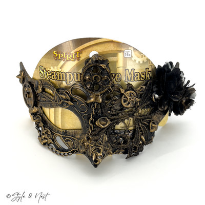 Spirit Halloween Steampunk Mask Renaissance Faire Cosplay Masquerade Retro Punk