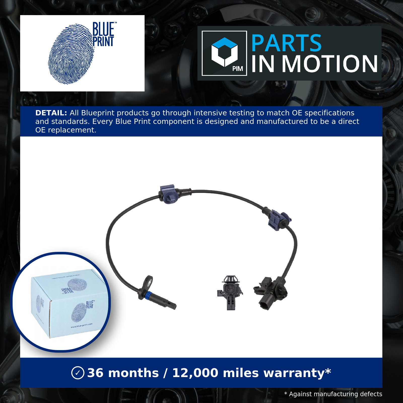 Blue Print ABS Sensor Rear Right ADH27190 Wheel Speed 57470SXS003 57470SXS013 - Image 4