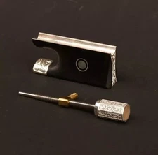 Limited Edition Rare 4/4 Violin Bow Frog Ebony wood Carved Silver Parts bow frog