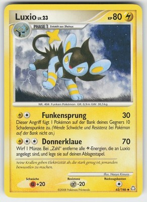 Pokémon Luxio 62/146 DE Uncommon Erwachte Legenden 2008