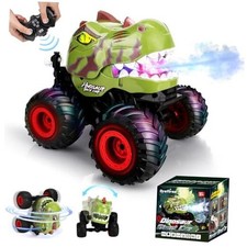 Dinosaur Remote Control Car for Boys 4-7 8-12, 50min Runtime RC Green Brown
