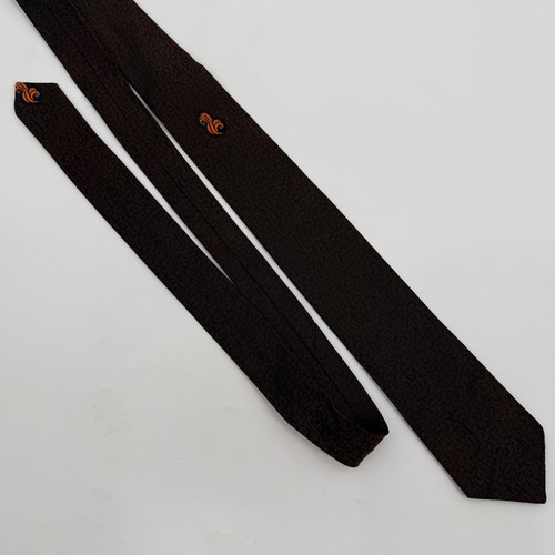 Wembley Vintage Mens Tie Brown Woven Textured Formal Necktie Business Casual - Picture 3 of 4