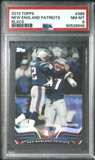 TOM BRADY ROB GRONKOWSKI PATRIOTS 2013 TOPPS #369 BLACK /58 PSA 8 🏦 POP 1