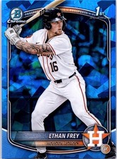 2025 Bowman Draft Sapphire ETHAN FREY #BDC-67 Chrome 1st Prospect Astros