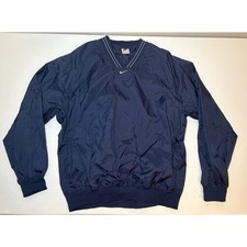 Vintage Nike Pullover Center Swoosh Windbreaker Jacket Navy Blue Men's XL