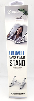 Digipower Faltbarer Laptop & Tablet Ständer - Silber - BRANDNEU
