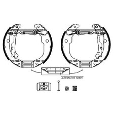 Bremsbackensatz hinten für Peugeot 207 WA CC WD SW WK 207-207+ 208 CR id07338