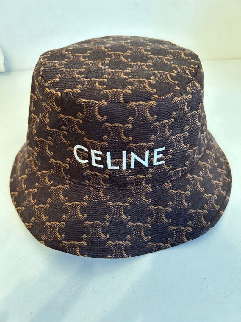 Used Celine Bucket Hat Hat Triomphe Logo Embroidery Women  display picture 1
