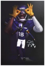 Justin Jefferson Poster – Sports Wall Art, Unframed Room Decor Print