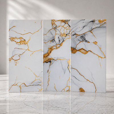 20pcs Peel & Stick Backsplash Tiles - 12x24'' Faux Marble Self-Adhesive Wall Tile