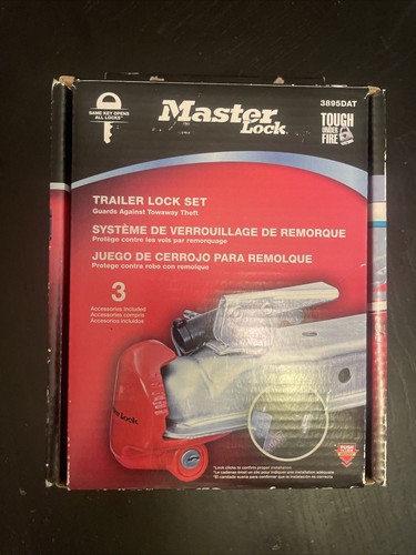 Master Lock #3895DAT - Trailer Coupler, Receiver and Latch Lock Combo Set