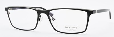 FACE A FACE Brille Arrow 2 9373 Rechteck Seidenmatt Schwarz Exklusiv Mondän