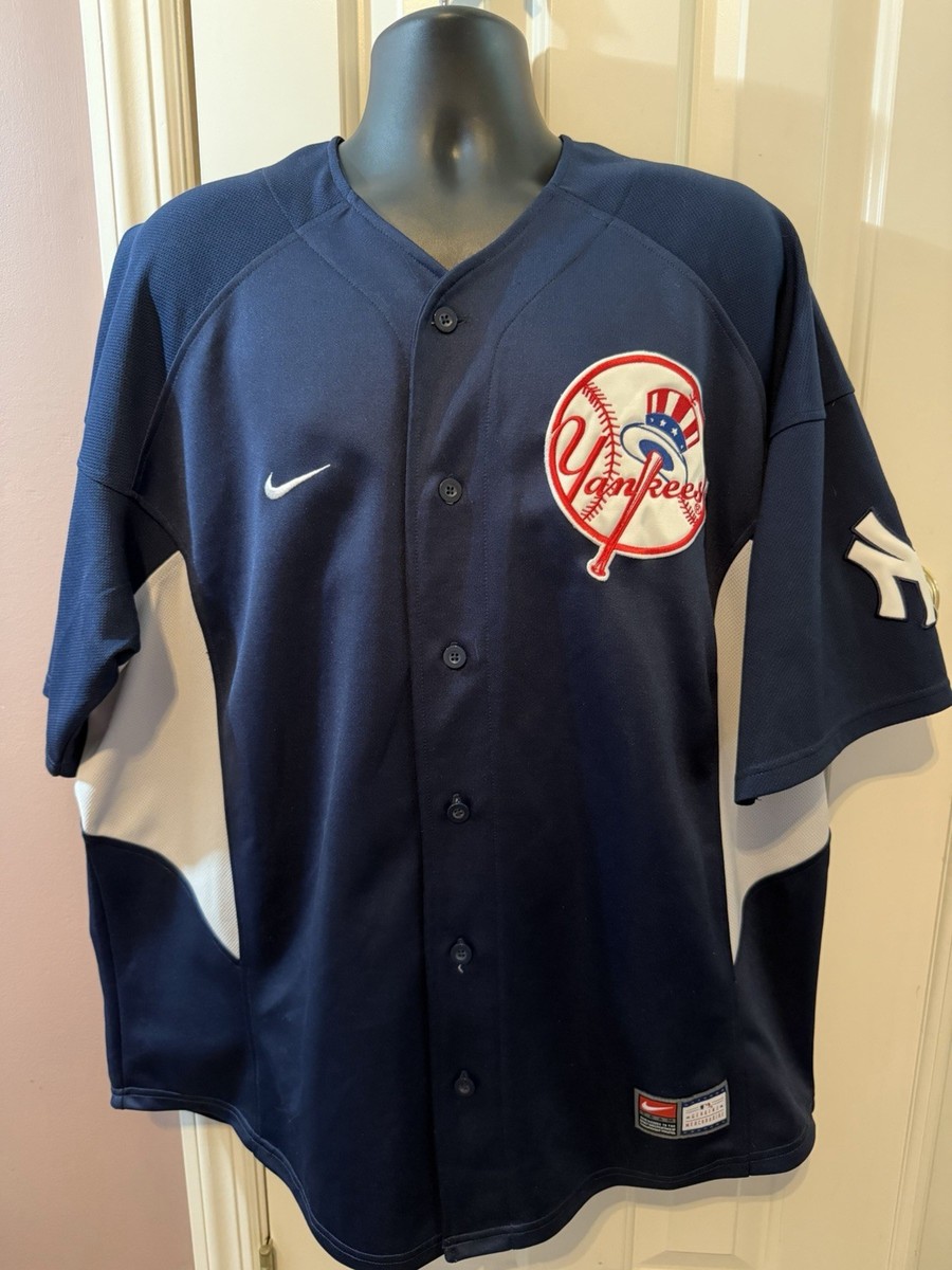 Nike New York Yankees Randy Johnson 41 Jersey Mens XL Navy Button