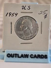 1954 WASHINGTON US QUARTER 25 CENTS SILVER COIN