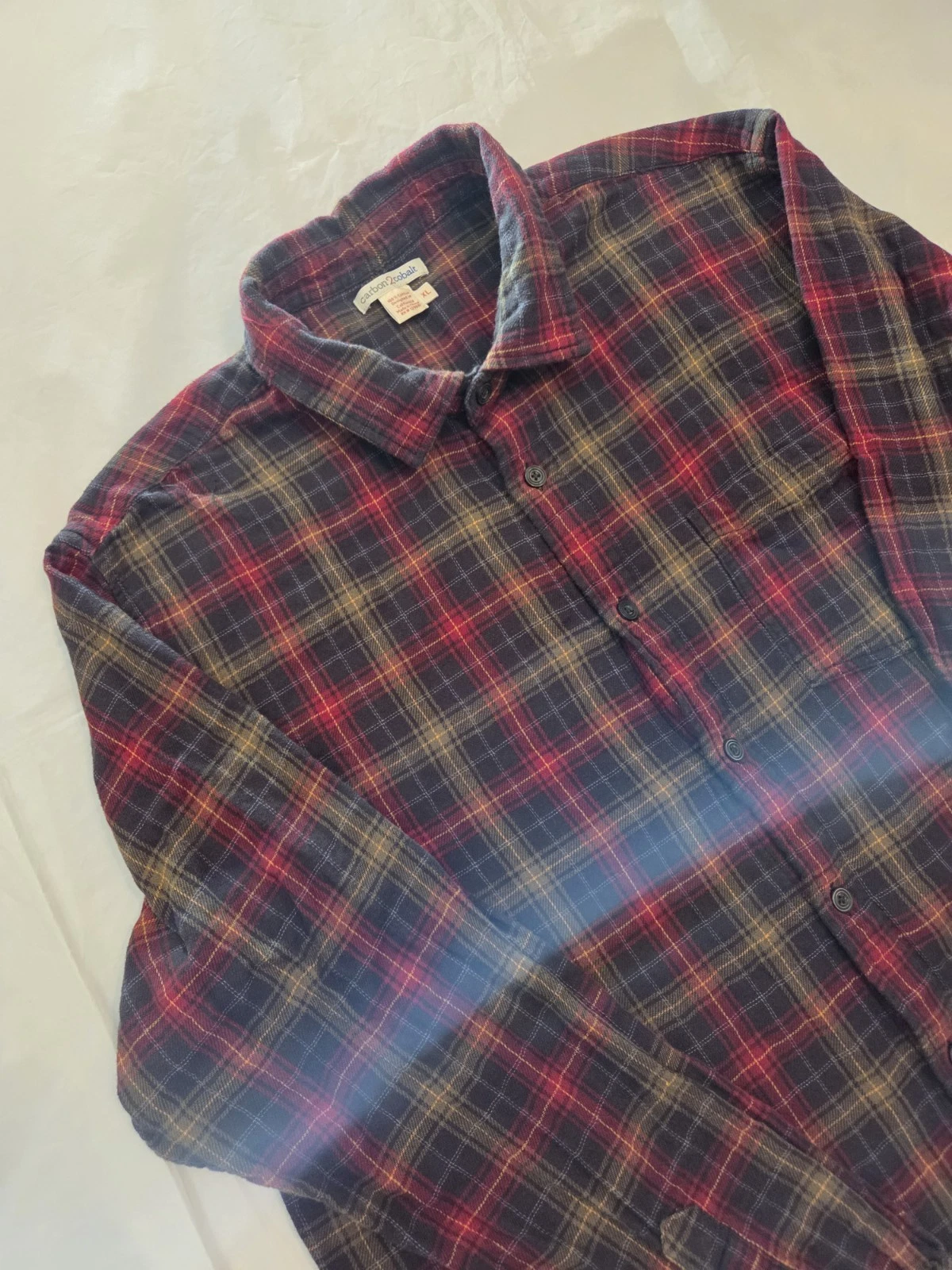 Carbon 2 Cobalt Shirt Mens XL Multicolor Plaid Flannel Outdoor Lined Thick