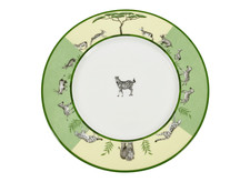 Hermes Africa Green Round Zebra Dinner Plate 27,5 cm