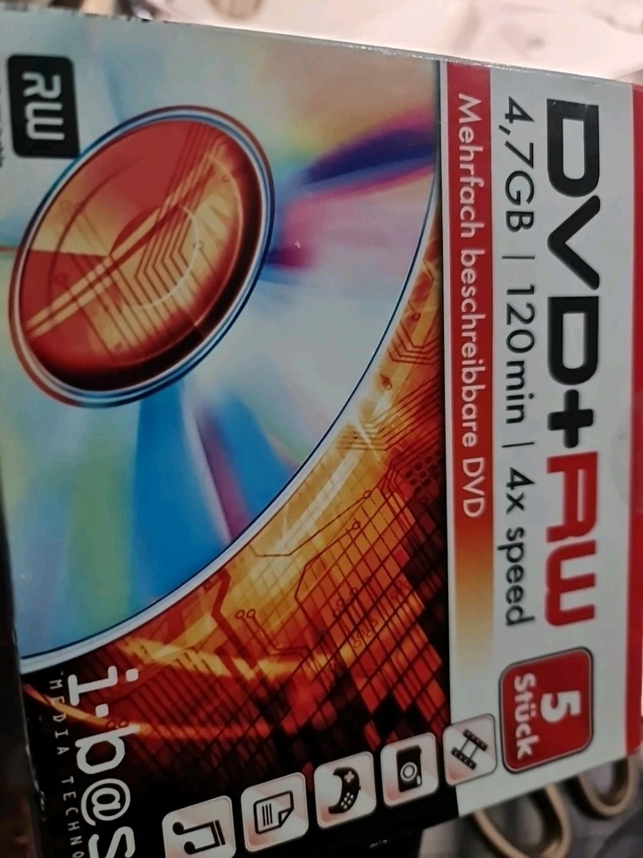 DVD+RW...5 Stück...4.7GB-120min...4xspeed...Originale... - Bild 2 von 4