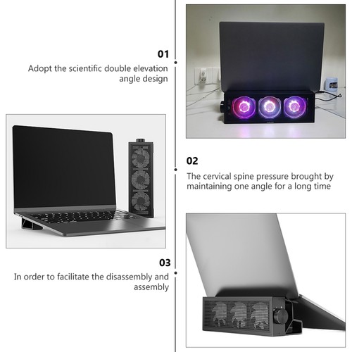 Laptop Radiator Cooling Rack USB Powered Notebook Cooler Adjustable Stand - Zdjęcie 11 z 12
