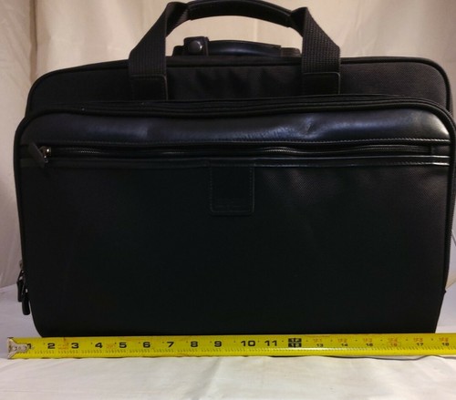 HARTMANN INTENSITY 568 BLACK Deluxe Computer Briefcase With Shoulder Strap #P - Picture 9 of 11