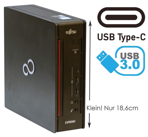 Mini Computer Q957 8GB DDR4 128GB M.2 SSD USB-C 3.0 for Internet Windows 10 V640 - 第 1/5 張圖片