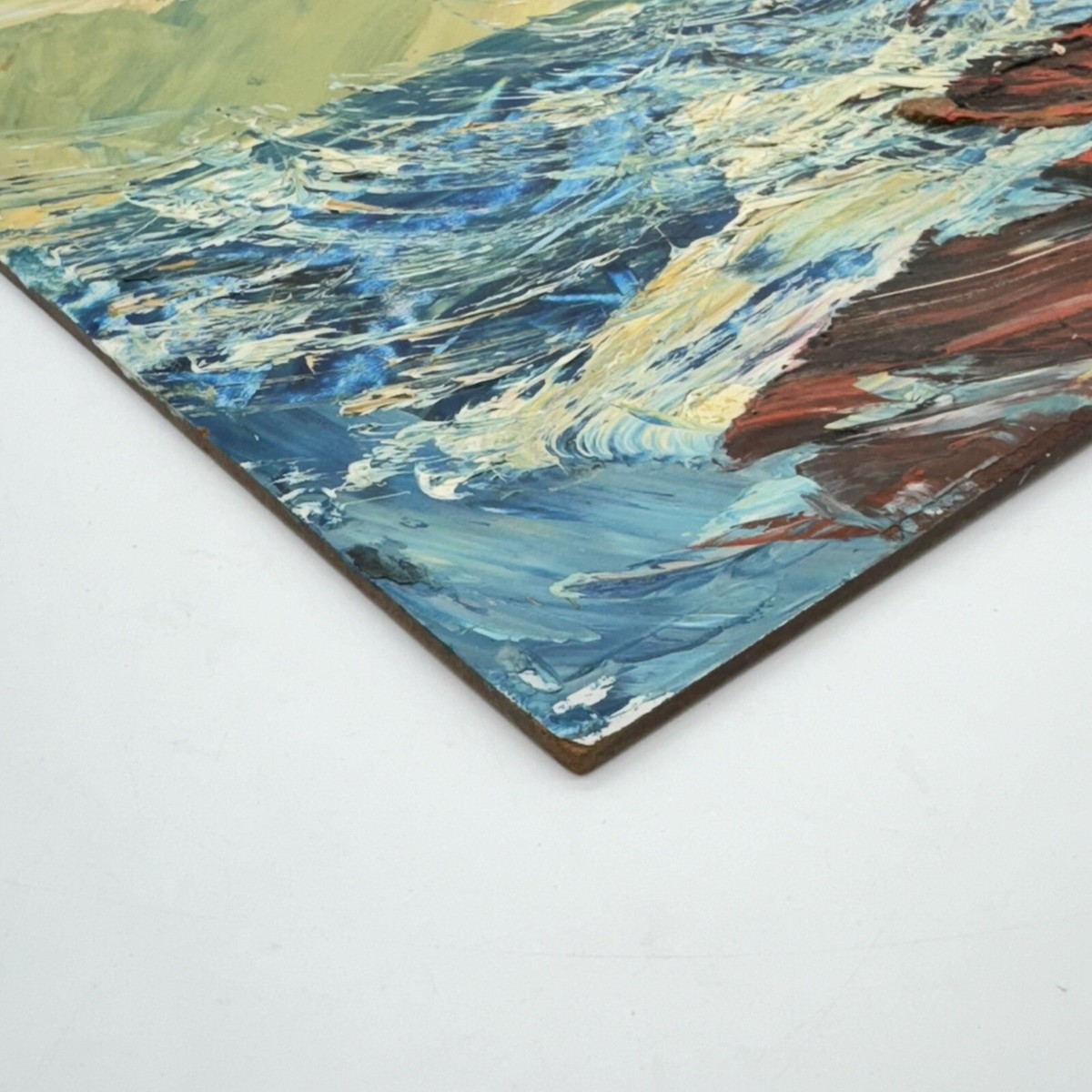 【F4号】good blue(spelling) 油絵 oil painting F4号】good blue(spelling) 油絵 oil painting Vintage original