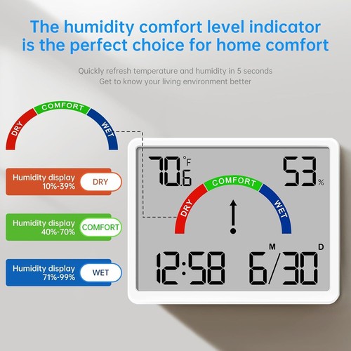 Indoor Thermometer Room Digital Hygrometer Gauge Temperature Humidity Monitor AU - Picture 3 of 19
