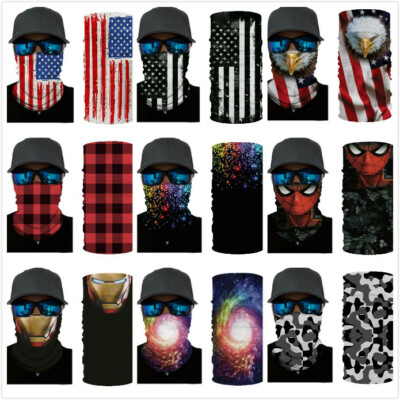 American Flag Balaclava Face Mask Gaiter Neck Biker Bandana Winter Sport SPF40