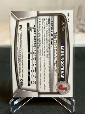 ゲームセンター・ゲームカード Topps Chrome Gold Lars Nootbaar WBC PSA 2023 BOWMAN CHROME LARS NOOTBAAR 45/50 GOLD REFRACTOR #WBC