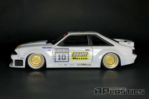 RC Body Car Drift 1:10 Ford Mustang Foxbody GT 93 Fox style APlastics New Shell - Picture 7 of 12