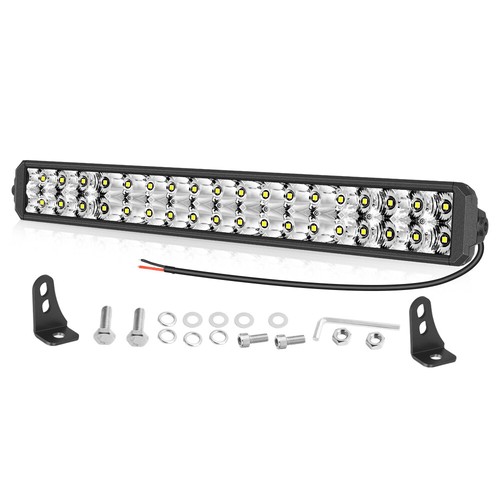 Front/Rear Bumper 20" LED Light Bar Spot Flood Beam for 07-18 Jeep Wrangler JK - Picture 10 of 13