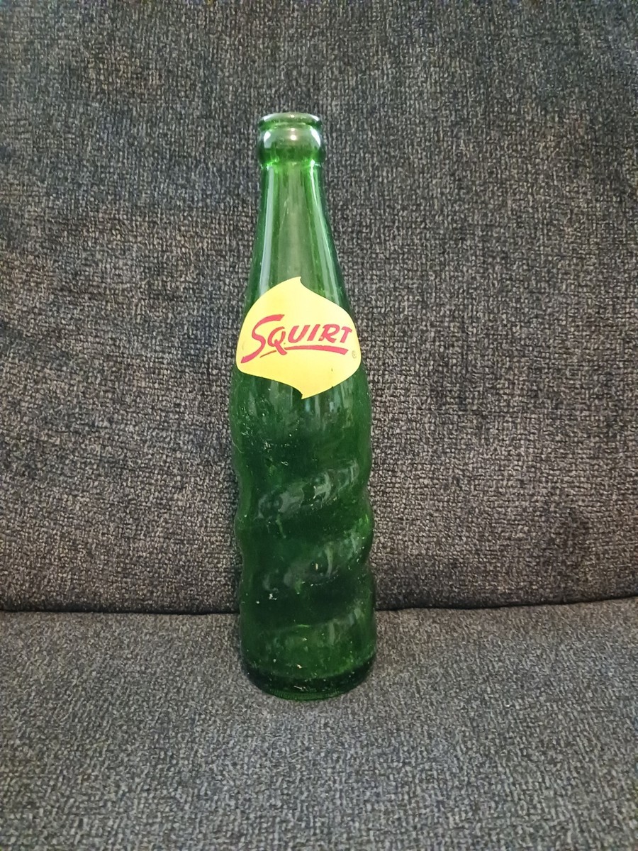 Vintage SQUIRT Green Glass 12 Oz. Large TWIST SWIRL Bottle Soda | eBay