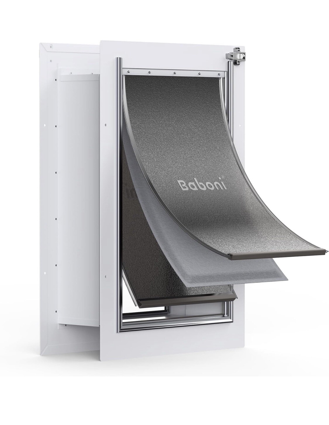 Baboni 3Flap Pet Door for Wall,Steel Frame and Telescoping Tunnel, Size Large eBay