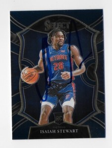 2020-21 SELECT #76 ISAIAH STEWART PISTONS AUTOGRAPHED SIGNED BASKETBALL CARD RC