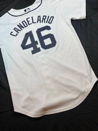 Jeimer Candelario Detroit Tigers MLB Majestic Cool Base Jersey Youth M (10/12) - Picture 13 of 18