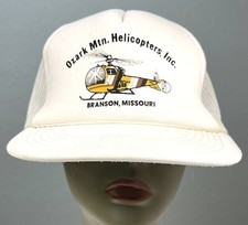 VTG SAM JUNG White OZARK MTN HELICOPTERS, INC Branson, Missouri Mesh TRUCKER CAP