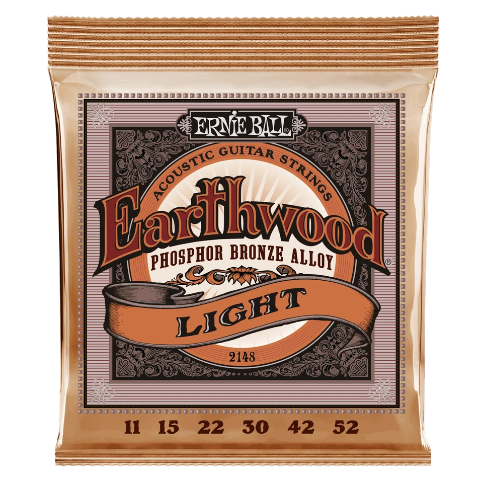 Ernie Ball Earthwood Phosphor Bronze Acoustic Guitar Strings (11-52)