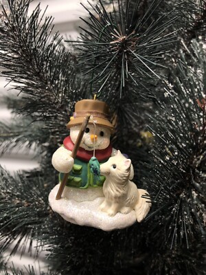 Hallmark Keepsake Ornament Snow Buddies 2008 Series #11 Snowman And White Fox