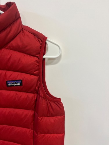 Patagonia Goose Down Sweater Puffer Vest Red Size Girls XL 14 - Picture 3 of 6