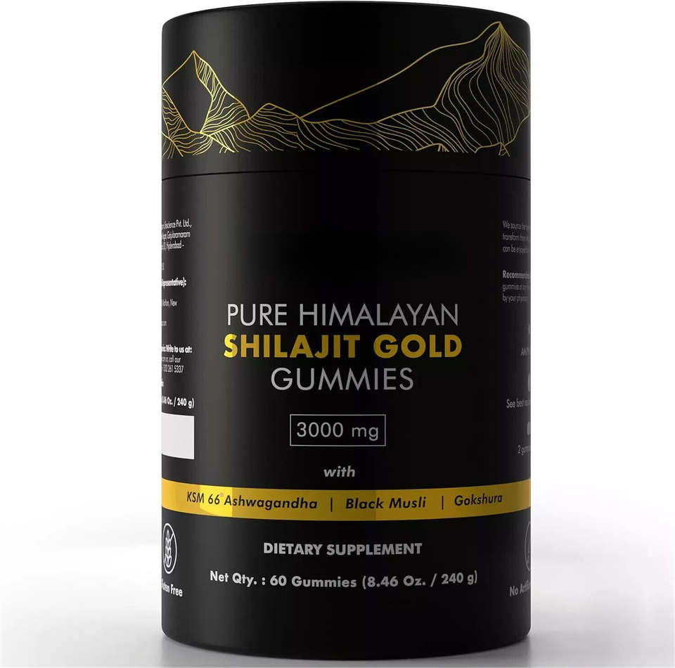 Immune Support Pure Himalayan Shilajit Gummies with Ashwagandha,Chaga