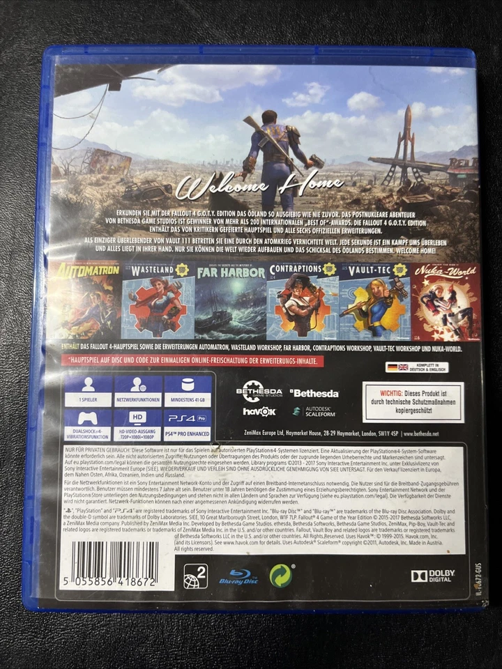 Fallout 4 Game of the Year Edition (PlayStation 4, 2017) FSK 18 - Sehr Gut @455 - Bild 2 von 3
