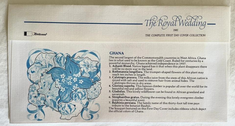 PRINCESS DIANA PRINCE CHARLES  1981 ROYAL WEDDING GHANA FDC FIRST DAY COVER - Image 3 of 3