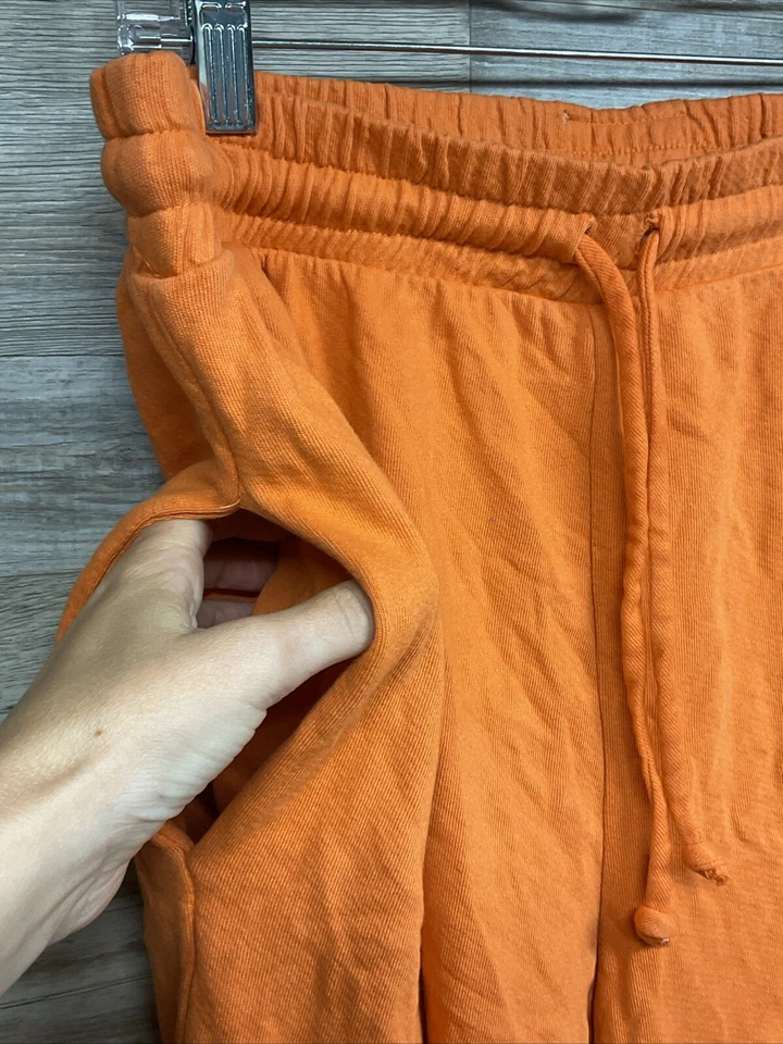 NUEVO Lisa Say Gah Pull On Cordón Ropa de Salón Pantalón Pierna Ancha Naranja Dobladillo Crudo 3XL Foto 3 de 4