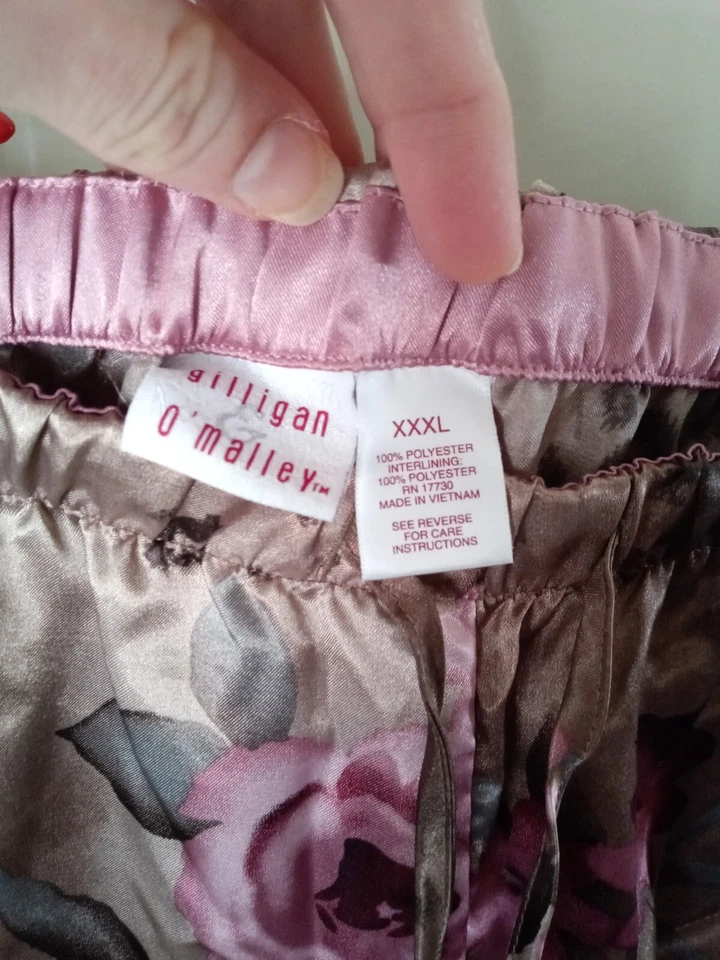 Pantalones de salón para mujer Gilligan O'Malley pantalones de salón sedosos 100 % poliéster talla XXXL NUEVOS Foto 3 de 4